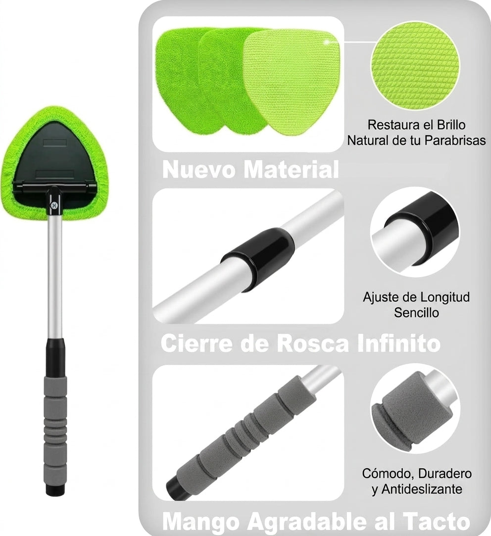 ClearDrive™ — Limpiaparabrisas Telescópico de Microfibra